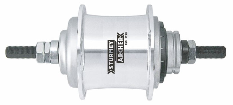 Versnellingsnaaf Sturmey Archer S-RF3 3 speed vrijloop - 36 gaats - zilver