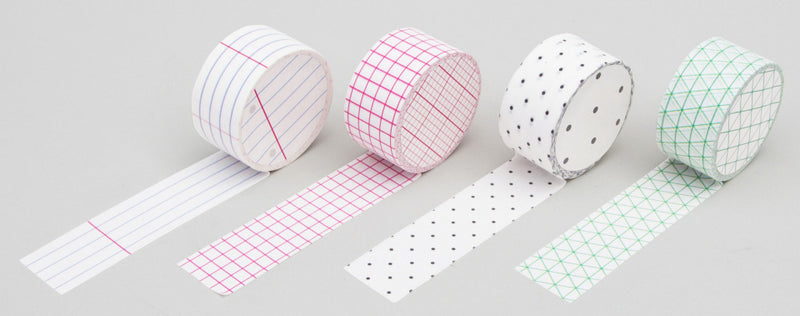 decoratietape memo 2,3 cm papier wit 4 stuks