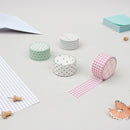 decoratietape memo 2,3 cm papier wit 4 stuks