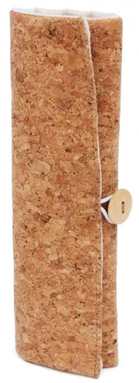 etui 19,8 x 19 cm kurk/textiel bruin