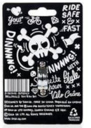 fietsbel Doodshoofd 6,5 x 4 cm staal/messing goud