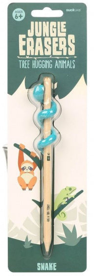 gum Slang Jungle junior 17,7 x 2 cm rubber blauw