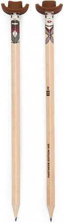 HB-potloden wilde westen 18 cm hout naturel 2-delig