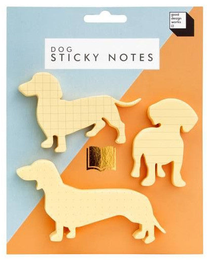 memoblaadjes zelfklevend hond 8 cm papier crème 3 stuks