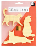 memoblaadjes zelfklevend kat 8 cm papier crème 3 stuks