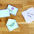 memoblok envelop 7,6 cm papier blauw