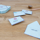 memoblok envelop 7,6 cm papier blauw