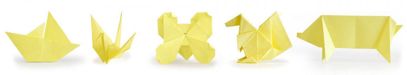 memoblok origami 7,5 cm papier geel