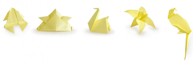 memoblok origami 7,5 cm papier geel