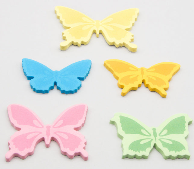 memoblokken vlinder 3D 5,5 x 7 cm papier 5 stuks