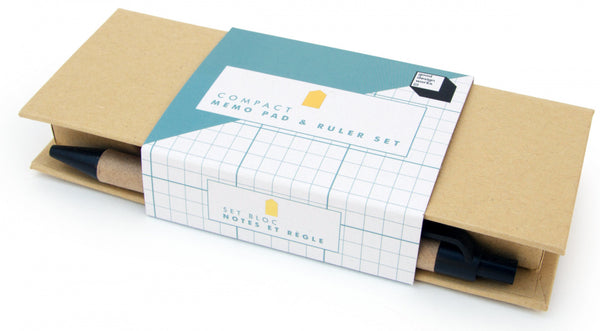 memoset in etui 15,6 x 6,3 cm karton bruin 10-delig