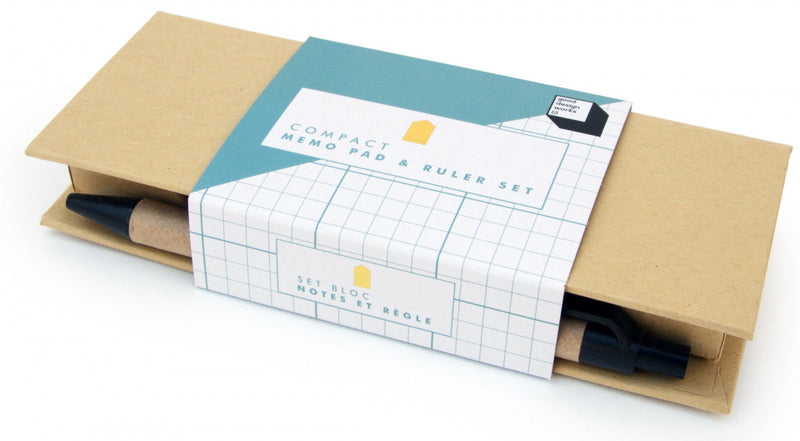 memoset in etui 15,6 x 6,3 cm karton bruin 10-delig