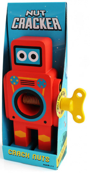 notenkraker robot 22 x 14 cm hout rood