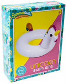 opblaasdier Eenhoorn 90 cm vinyl wit