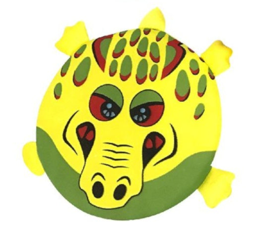 Splash frisbee Animal 20 cm foam geel/geel