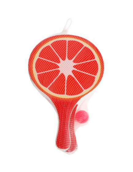 beachballset fruit 38 x 24 cm hout rood 3-delig