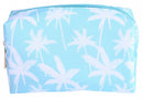 Make-up tasje Palmboom 17 x 9,5 x 7 cm blauw