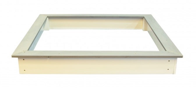 zandbak Sandy junior 127 cm hout naturel/grijs 2-delig