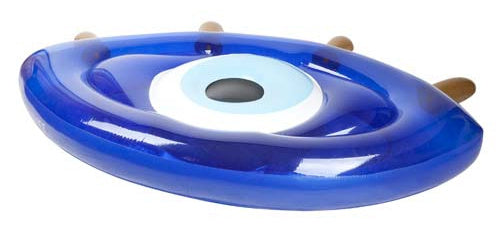 luchtbed Greek Eye 185 x 110 cm PVC blauw