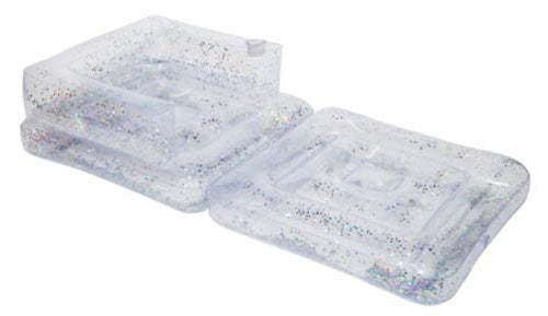 opblaasstoel Lilo junior 160 x 80 cm PVC transparant