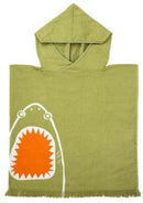 badponcho strand jongens 63 x 62 cm katoen groen