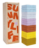 reisspel Jumbling Tower 7 x7 x 19 cm hout 55-delig
