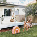 sproeier opblaasbaar 60 x 85 x 25 cm PVC roze/goud