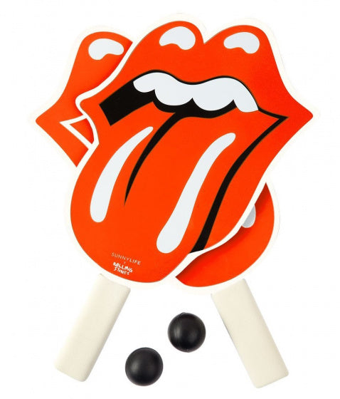 beachballset Rolling Stones hout rood/wit 3-delig