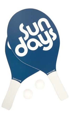 strandtennisset Outdoor Games 39 x 20 cm blauw/wit