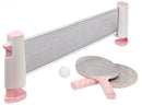 tafeltennisset junior 150 cm wit/roze 5-delig