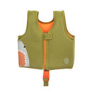 zwemvest junior neopreen groen/oranje maat 1-2 jaar