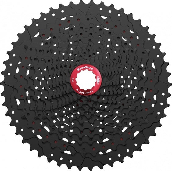 Cassette 12 speed Sunrace CSMZ90 11-50T - zwart met rode spider