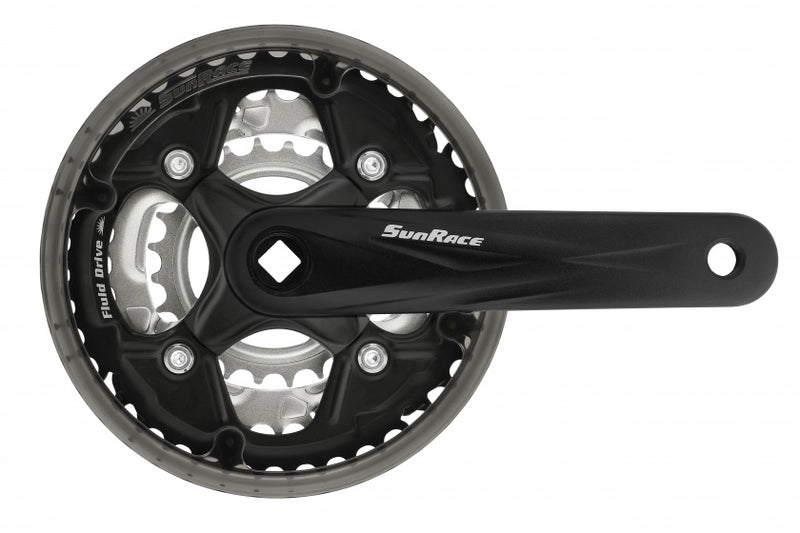 Crankstel 7/8 speed SunRace FCM500 42-34-24T/170mm voor vierkante as - zwart