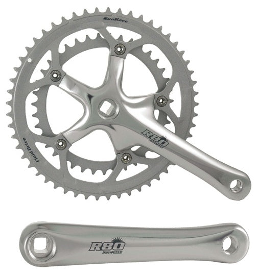 Crankstel 8 speed Sunrace FCR8183  53/39T + extra 52/42T