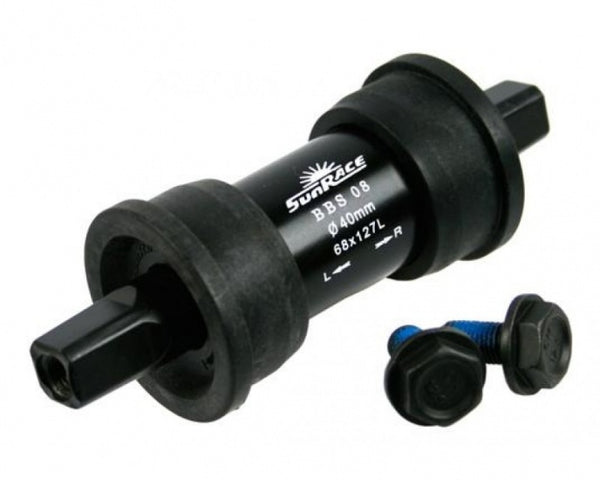 Trapas Sunrace 127mm/ø40 inslagcups - spieloos - Zwart