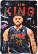 fleecedeken LeBron James 100 x 140 cm zwart