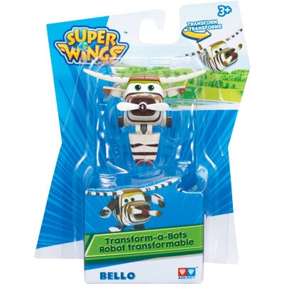 speelfiguur Transform-A-Bots! Bello 6 cm bruin/wit