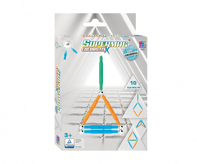 magneetspeelgoed Colorstix junior staal 10-delig