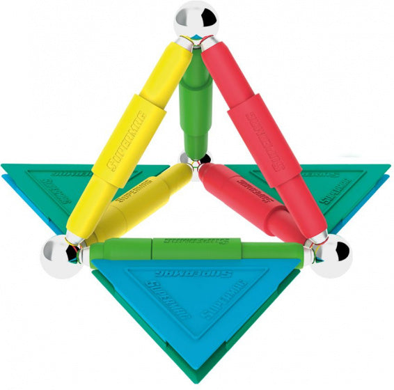 magneetspeelgoed Colorstix staal rood/geel 20-delig