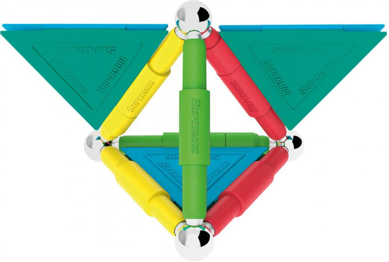 magneetspeelgoed Colorstix staal rood/geel 20-delig