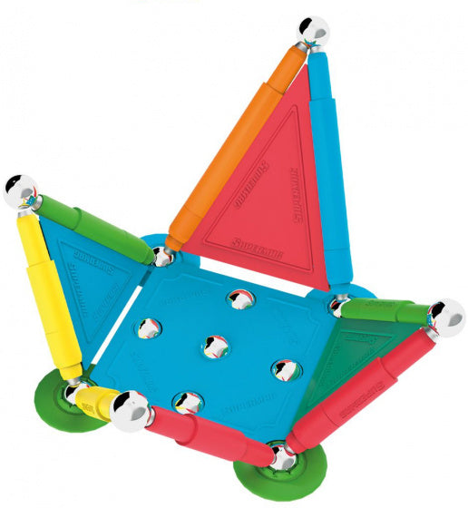 magneetspeelgoed Colorstix staal rood/geel 40-delig