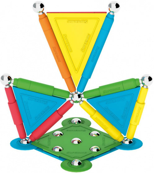 magneetspeelgoed Colorstix staal rood/geel 40-delig