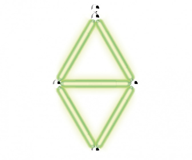 magneetspeelgoed Glowstix staal groen/geel 10-delig