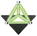 magneetspeelgoed Glowstix staal zwart/groen 20-delig