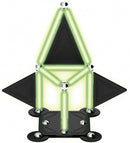 magneetspeelgoed Glowstix staal zwart/groen 40-delig
