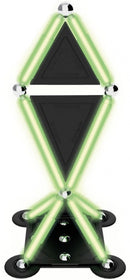 magneetspeelgoed Glowstix staal zwart/groen 40-delig