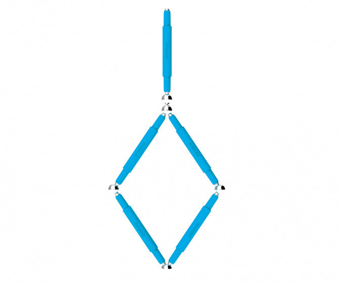 magneetspeelgoed Stix junior staal blauw 10-delig