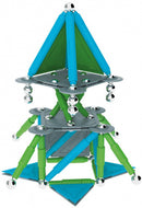 magneetspeelgoed Stix staal groen/blauw 100-delig