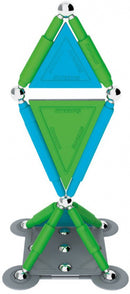 magneetspeelgoed Stix staal groen/blauw 40-delig