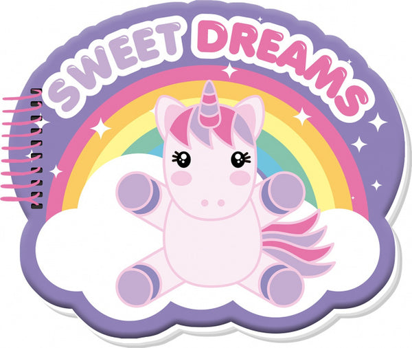 notitieboek eenhoorn meisjes 9 x 12 cm papier paars